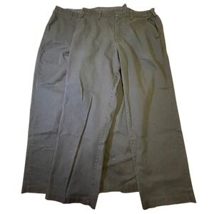 Red Kap Work Pants Lot of 2 Black Uniform Trousers‎ Men's 38x30 Missing Button